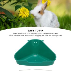 Alternative view of Corner Litter Pan Small Animal Litter Box Fanshaped Rabbit Corner Toilet Box Potty Trainer for Guinea Pigs Chinchilla Ferret Galesaur Rats and Other Small Animals (S)